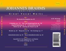 Johannes Brahms (1833-1897): Große Chorwerke &amp; Lieder, 6 CDs