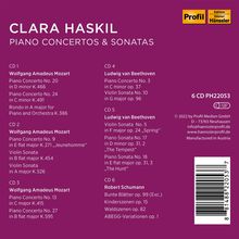 Clara Haskil - Mozart / Beethoven / Schumann, 6 CDs
