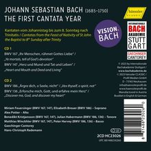 Johann Sebastian Bach (1685-1750): Vision.Bach 2 - Kantaten vom Johannistag bis 8.Sonntag nach Trinitatis des 1.Leipziger Jahrgangs 1723, 2 CDs