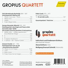 Georg Alexander Albrecht (1935-2021): Streichquartett "Von Angst und Trauer erlöst durch die Liebe" (dem Gropius Quartett gewidmet), CD