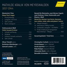 Mathilde Kralik von Meyrswalden (1857-1944): Nonett c-moll für Klarinette,2 Hörner,Fagott,2 Violinen,Viola,Cello,Klavier, CD