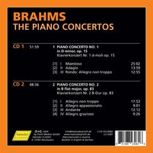 Johannes Brahms (1833-1897): Klavierkonzerte Nr.1 &amp; 2, 2 CDs