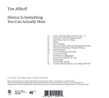Tim Allhoff - Silence Is Something you can actually hear, CD