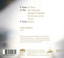 Texte: P. Vasks, A. Pärt, Iveta Apkalna, Organ. Erstes Solo-Orgel-Recording Ventspils Konzertsaal "Latvija". Logos unten.