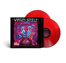 "Virgin Steele", "The Marriage of Heaven and Hell Part Two", rotes Vinyl, Illustration mit lodernden Flammen und Blitz.