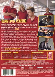 Burn After Reading - Wer verbrennt sich hier die Finger?, DVD