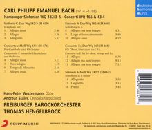 Carl Philipp Emanuel Bach (1714-1788): Symphonien Wq.182 Nr.3-5, CD