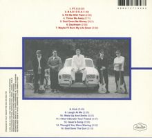 Titel in Rot: 1. PT. II, 2. BAD IDEA. Bild zeigt Band vor einem Auto mit Instrumenten. Unten schwarzer Text auf Weiß. Logo begeistert.