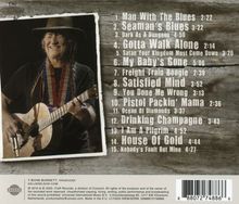 Texte: Titel und Längen von 15 Songs. Links Mann mit Gitarre und Hut, trägt geflochtene Zöpfe.