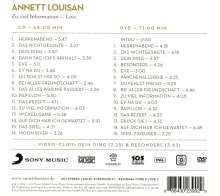Annett Louisan: Zu viel Information (Live) (CD + DVD), 1 CD und 1 DVD