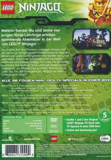 LEGO Ninjago (Komplette Serie mit 2 TV Specials), 4 DVDs
