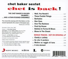 Chet Baker (1929-1988): Chet Is Back! + 4, CD