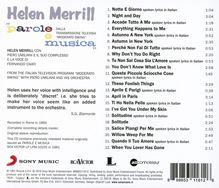 Helen Merrill (geb. 1930): Parole E Musica, CD