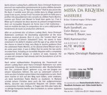 Johann Christian Bach (1735-1782): Missa da Requiem, CD