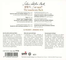 Johann Sebastian Bach, BWV... or not?, CD