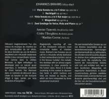 Johannes Brahms (1833-1897): Sonaten für Viola &amp; Klavier op.120 Nr.1 &amp; 2, CD