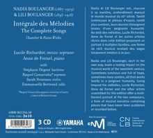 Nadia Boulanger (1887-1979): Lieder "Les heures claires", 3 CDs