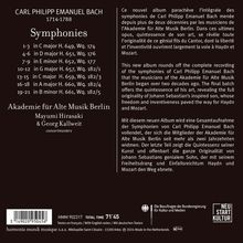 Carl Philipp Emanuel Bach (1714-1788): Symphonien Wq.174,Wq.176,Wq.177,Wq.182 Nr.1,3-5, CD