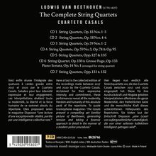 LUDWIG VAN BEETHOVEN (1770-1827), The Complete String Quartets, CUARTETO CASALS, 7 CDs mit detaillierter Trackliste.