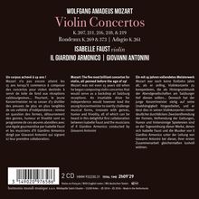 WOLFGANG AMADEUS MOZART  
Violin Concertos  
K.207, 211, 216, 218, & 219  
ISABELLE FAUST violin  
IL GIARDINO ARMONICO  
GIOVANNI ANTONINI  
Texte in Französisch, Englisch und Deutsch.  
