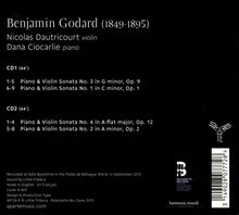 Benjamin Godard (1849-1895): Sonaten für Violine &amp; Klavier Nr.1-4, 2 CDs