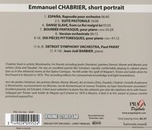 Emmanuel Chabrier (1841-1894): Orchesterwerke &amp; Klavierwerke "Chabrier - Short Portrait", CD