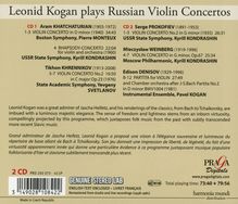 Leonid Kogan plays Russian Violin Concertos, 2 CDs