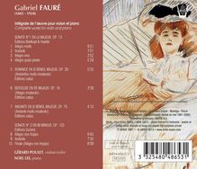 Gabriel Faure (1845-1924): Werke für Violine &amp; Klavier, CD