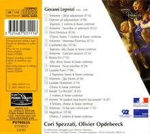 Giovanni Legrenzi (1626-1690): Vesperae op.1 "In Laudem Sanctissimi Sacramenti", CD