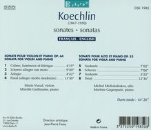 Charles Koechlin (1867-1950): Sonate für Viola &amp; Klavier op.53, CD