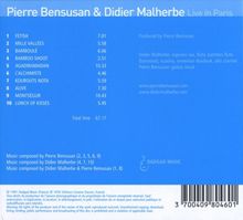 Pierre Bensusan &amp; Didier Malherbe: Live In Paris, CD