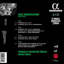Felix Mendelssohn Bartholdy (1809-1847): Symphonien Nr.1-5, 4 CDs