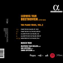 "LUDWIG VAN BEETHOVEN (1770-1827); THE PIANO TRIOS, VOL.2; Busch Trio; Mathieu van Bellen Violin, Ori Epstein Cello, Omri Epstein Piano."