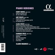 "PIANO HEROINES" listet Werke von Fanny Hensel, Amy Beach, Clara Wieck und Florence Price. Claire Huangci am Klavier.