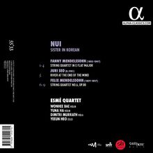 "NUI SISTER IN KOREAN Fanny Mendelssohn, Juri Seo, Felix Mendelssohn. Esmé Quartet: Wonhee Bae, Yuna Ha, Dimitri Murrath, Yeeun Heo."