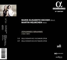 Johannes Brahms (1833-1897): Cellosonaten Nr.1 &amp; 2, CD