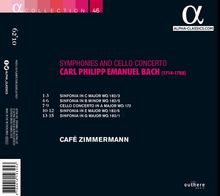 Carl Philipp Emanuel Bach (1714-1788): Symphonien Wq.182 Nr.1,3,5,6, CD