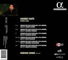 Eugene Ysaye (1858-1931): Sonaten für Violine solo op.27 Nr.1-6, CD