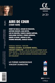 Le Poeme Harmonique - Airs de Cour (1560-1650), 2 CDs
