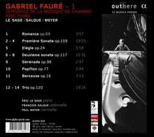 Gabriel Faure (1845-1924): Kammermusik 1 - Werke für Cello &amp; Klavier, CD