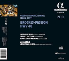 Georg Friedrich Händel (1685-1759): Passion nach Brockes HWV 48 "Der für die Sünden der Welt gemarterte und sterbende Jesus", 2 CDs