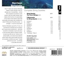 Harrison Birtwistle (1934-2022): Sämtliche Streichquartette, CD