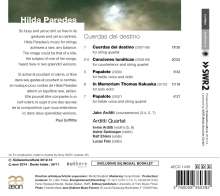 Hilda Paredes (geb. 1957): Cuerdas del destino für Streichquartett, CD
