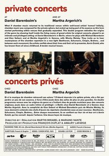 Private Concerts at Daniel Barenboim's &amp; at Martha Argerich's, DVD