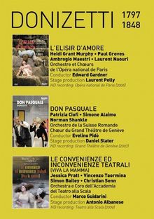 Gaetano Donizetti (1797-1848): 3 Opern-Gesamtaufnahmen auf DVD, 3 DVDs