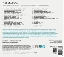 Dalmatica - Chants of the Adriatic, CD