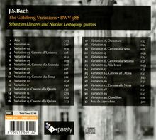 Johann Sebastian Bach (1685-1750): Goldberg-Variationen BWV 988 für Gitarrenduo, CD
