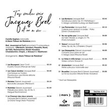 'T'as voulu voir Jacques Brel et on a vu...' ist der Titel. Camille Seghers und Alexis Thibaut de Maisières sind die Interpreten.