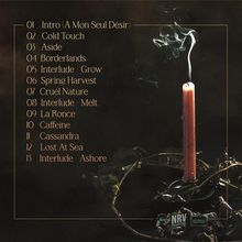 Text: 01 Intro (À Mon Seul Désir), 02 Cold Touch, 03 Aside, bis 13 Interlude - Ashore. Roter Kerzenstummel mit Rauch.