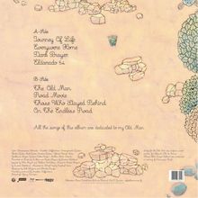 A-Side: Journey Of Life, Everywhere Home, Dark Prayer, Eldorado 54. B-Side: The Old Man, Road Movie, Those Who Stayed Behind, On The Endless Road. Gezeichnete Steine und Pflanzen im Hintergrund.